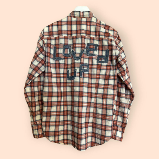 Vintage plaid snap-front shirt