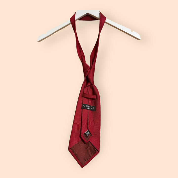 Vintage Deep Red Gucci Necktie