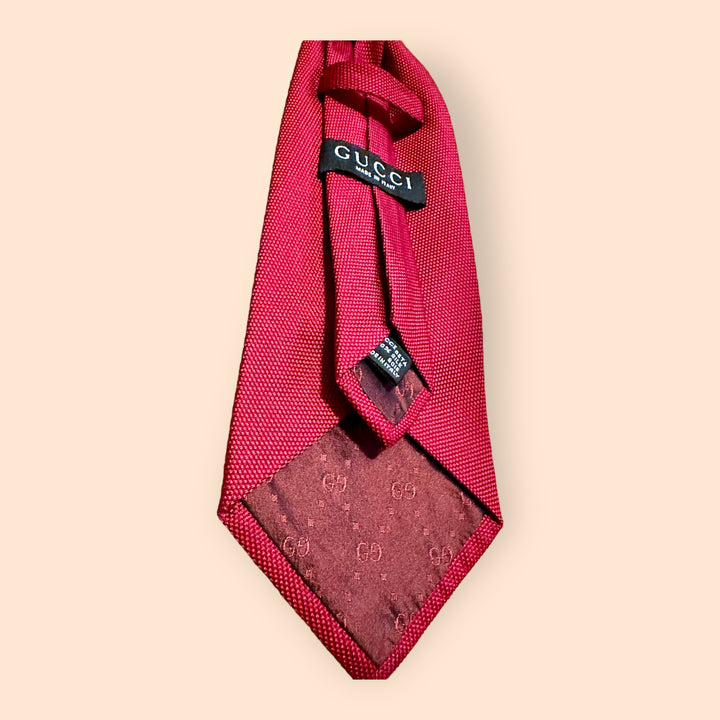 Vintage Deep Red Gucci Necktie